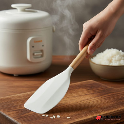 Non-Stick Wooden Silicon Turner spoon (a.k)