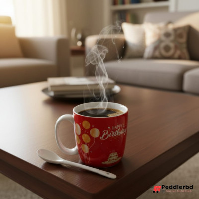Happy-Birthday Mug Red Balon - 1 Pcs Box