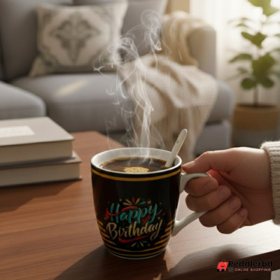 Happy bathday Mug - Step Black 1 Pcs Box